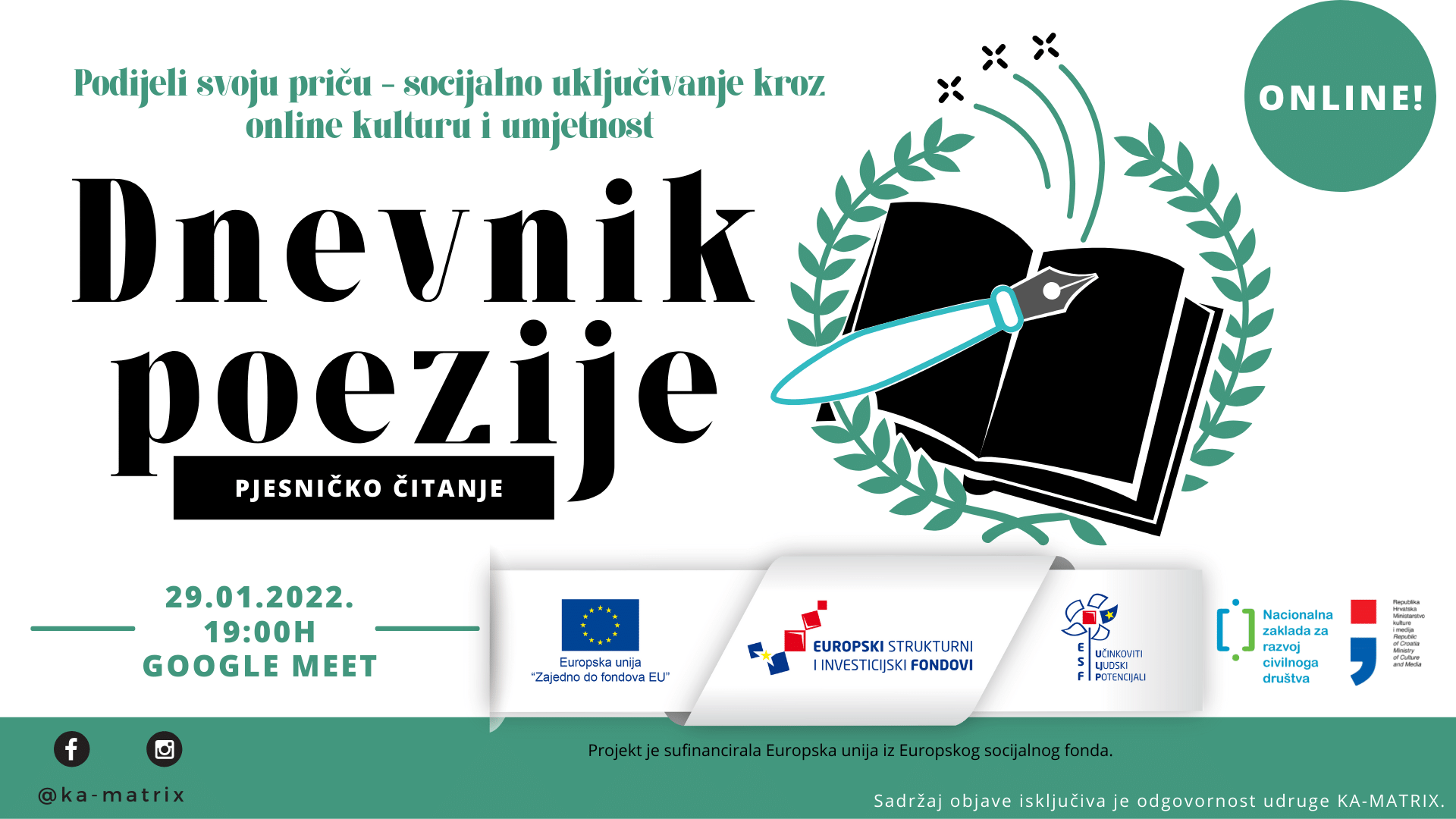 Prvo pjesničko čitanjeKA MATRIX