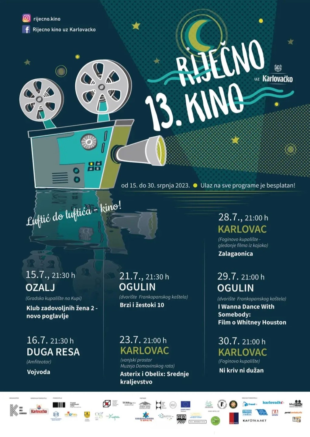 Riječno kino uz Karlovačko 2023
