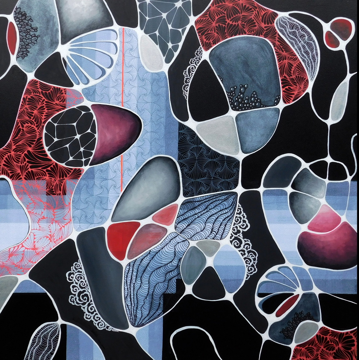 Vrt starog u zagrljaju novog I 100x100cm akril na platnu2023. 1