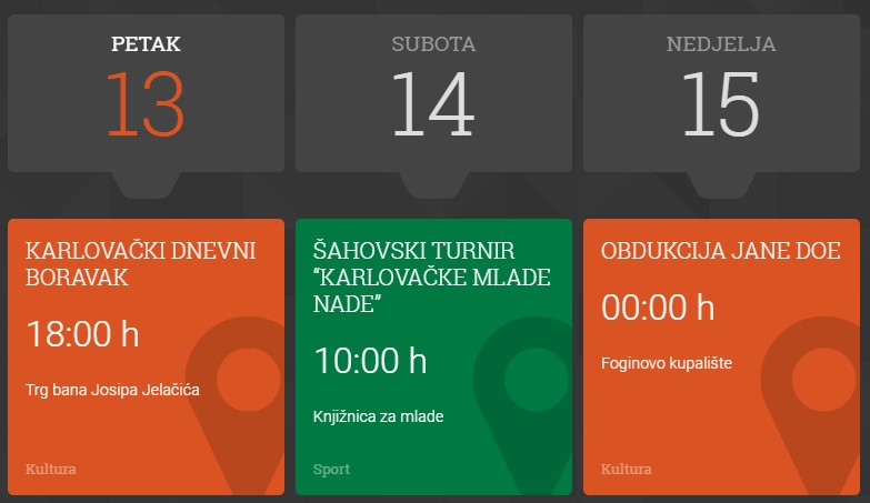 gdje za vikend 13. 15. srpnja 18